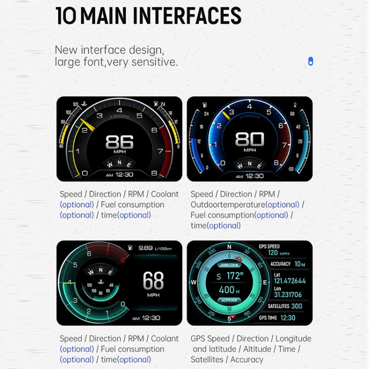 A700 Car 3.5 inch OBDII + MEMS + GPS Head-Up Display System - Head Up Display System by buy2fix | Online Shopping UK | buy2fix