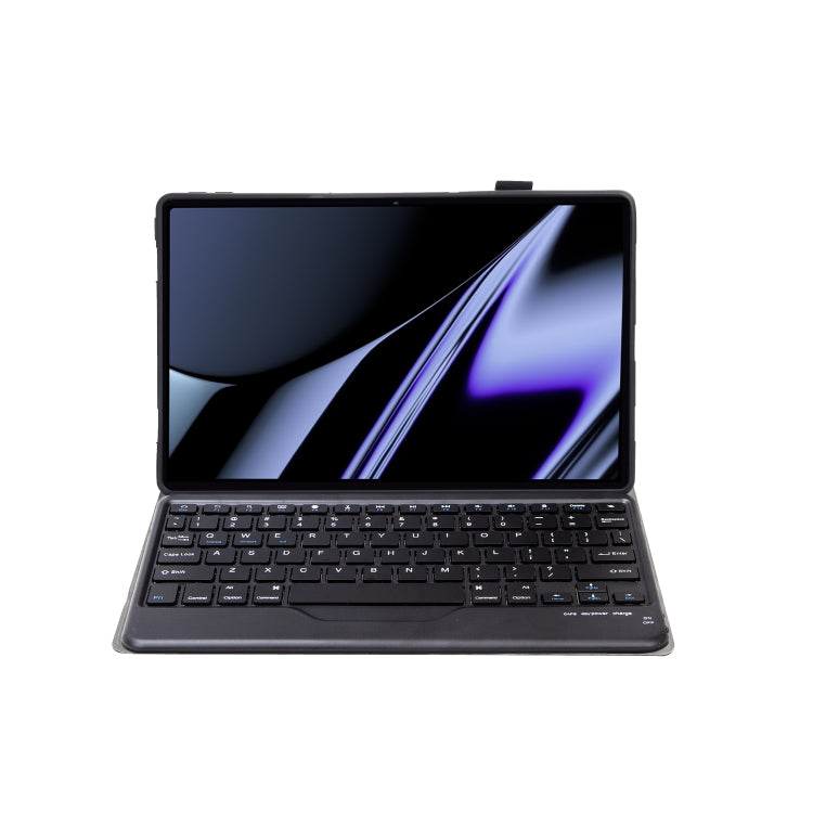 OP11-B Lambskin Texture Ultra-thin Bluetooth Keyboard Leather Case For OPPO Pad 11 inch(Black) - OPPO Keyboard by buy2fix | Online Shopping UK | buy2fix