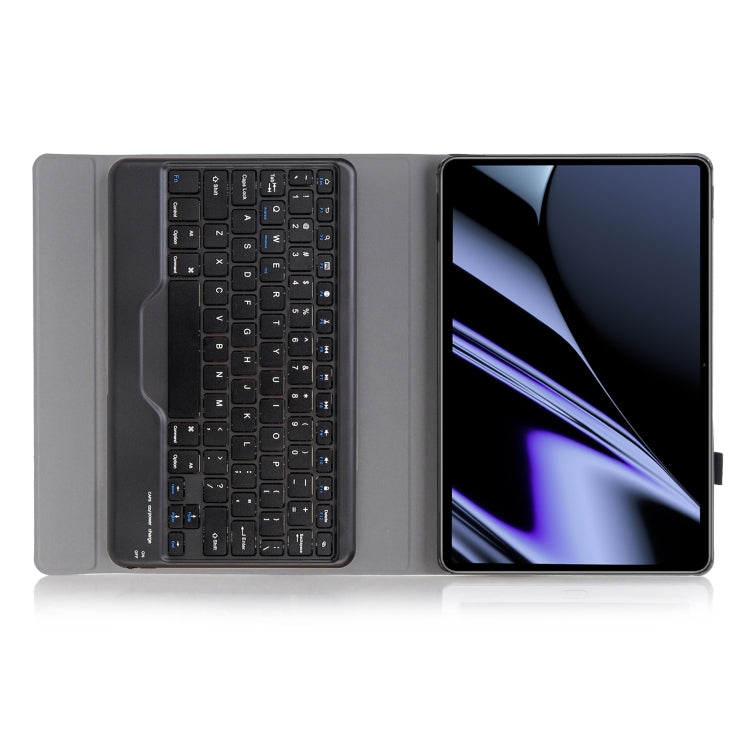 OP11-B Lambskin Texture Ultra-thin Bluetooth Keyboard Leather Case For OPPO Pad 11 inch(Black) - OPPO Keyboard by buy2fix | Online Shopping UK | buy2fix