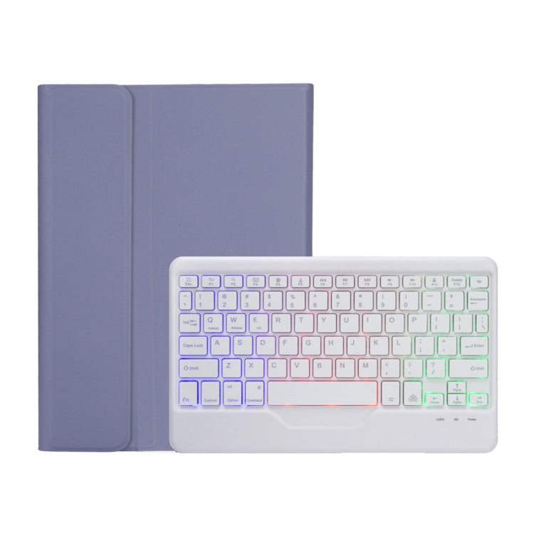 OP11-BS Lambskin Texture Ultra-thin Bluetooth Keyboard Leather Case with Backlight For OPPO Pad 11 inch(Purple) - OPPO Keyboard by buy2fix | Online Shopping UK | buy2fix