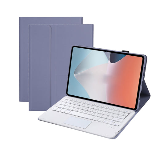 OP12-A Lambskin Texture Ultra-thin Bluetooth Keyboard Leather Case with Touchpad For OPPO Pad Air 10.4 inch(Purple) by buy2fix