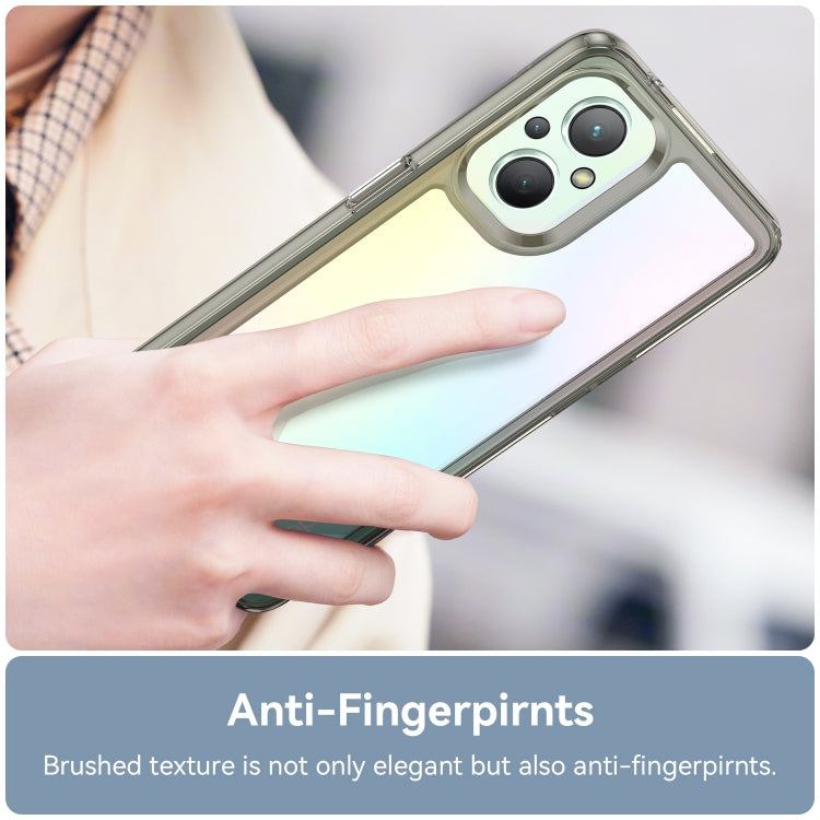 For OPPO Reno 7Z 5G Colorful Series Acrylic + TPU Phone Case(Transparent Grey) - OPPO Cases by buy2fix | Online Shopping UK | buy2fix
