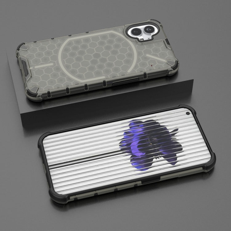 For Nothing Phone 1 Shockproof Honeycomb PC + TPU Protective Phone Case(Black) - Nothing Cases by buy2fix | Online Shopping UK | buy2fix