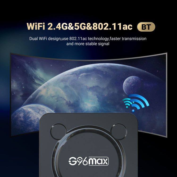 G96max Smart 4K HD Android 11.0 TV Box, Amlogic S905W2 Quad Core ARM Cortex A35, Support Dual Band WiFi, HDMI, RJ45, Capacity:4GB+32GB(UK Plug) - Amlogic S905 by buy2fix | Online Shopping UK | buy2fix