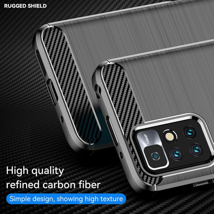 For Xiaomi Redmi 10 / 10 Prime Brushed Texture Carbon Fiber TPU Case(Black) - Xiaomi Cases by buy2fix | Online Shopping UK | buy2fix