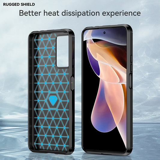 For Xiaomi Redmi Note 11 Pro / Note 11 Pro+ Brushed Texture Carbon Fiber TPU Case(Black) by buy2fix