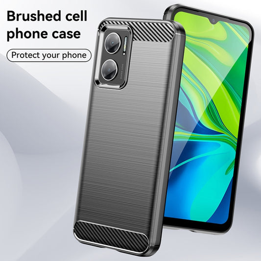 For Xiaomi Redmi 10 Prime+ 5G Brushed Texture Carbon Fiber TPU Case(Black) by buy2fix