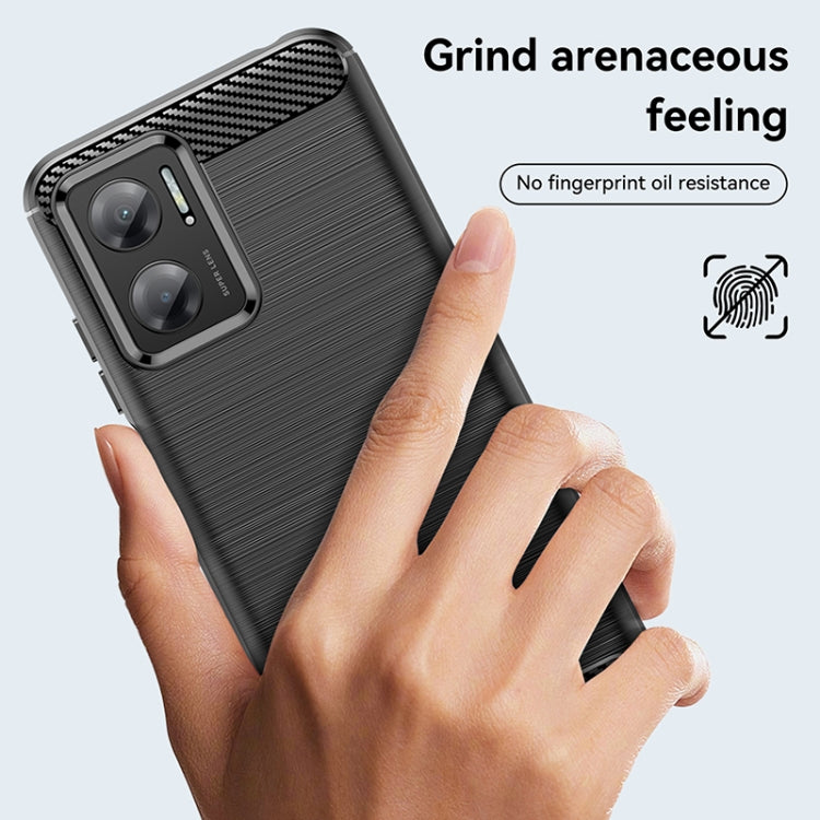 For Xiaomi Redmi 10 Prime+ 5G Brushed Texture Carbon Fiber TPU Case(Black) by buy2fix