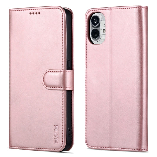For Nothing Phone 1 AZNS Skin Feel Calf Texture Flip Leather Phone Case (Rose Gold) - Nothing Cases by AZNS | Online Shopping UK | buy2fix