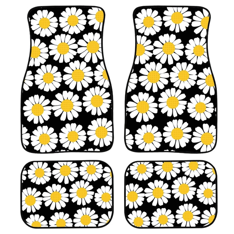 4 in 1 Daisy Pattern Universal Printing Auto Car Floor Mats Set, Style:K3689GP - In Car by buy2fix | Online Shopping UK | buy2fix