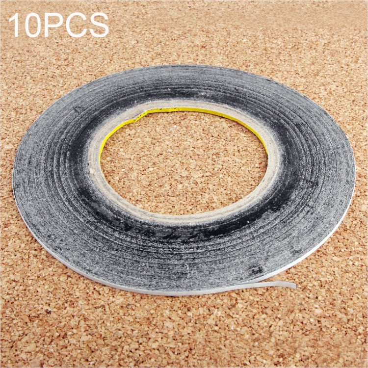 10 PCS 1mm Double Sided Adhesive Sticker Tape for Phone Touch Panel Repair, Length: 50m(Black) - Adhesive Sticker by buy2fix | Online Shopping UK | buy2fix