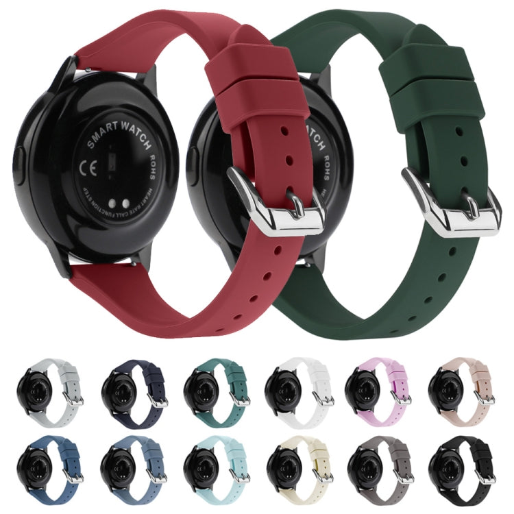 22mm Universal T-buckle Silicone Watch Band(Cloudy Grey) - 22mm Bands by buy2fix | Online Shopping UK | buy2fix