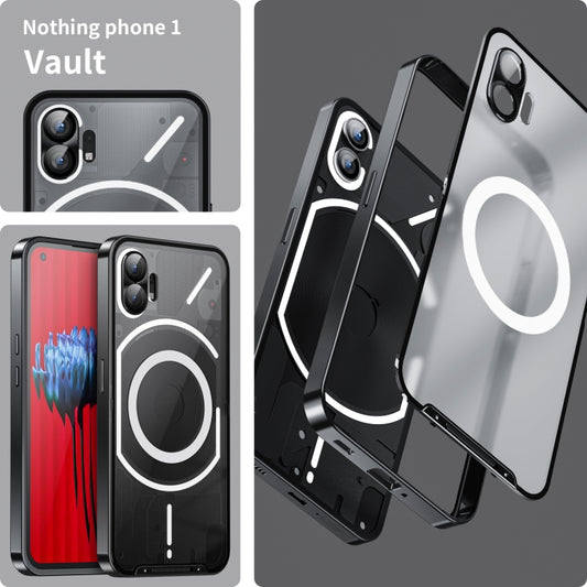 For Nothing Phone 1 Full Coverage Magnetic Phone Case(Black) - Nothing Cases by buy2fix | Online Shopping UK | buy2fix