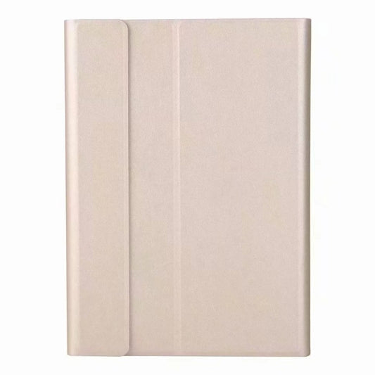 Round Cap Bluetooth Keyboard Leather Case with Pen Slot, without Touchpad For Samsung Galaxy Tab A7 10.4 2020(Gold+White Keyboard) by buy2fix