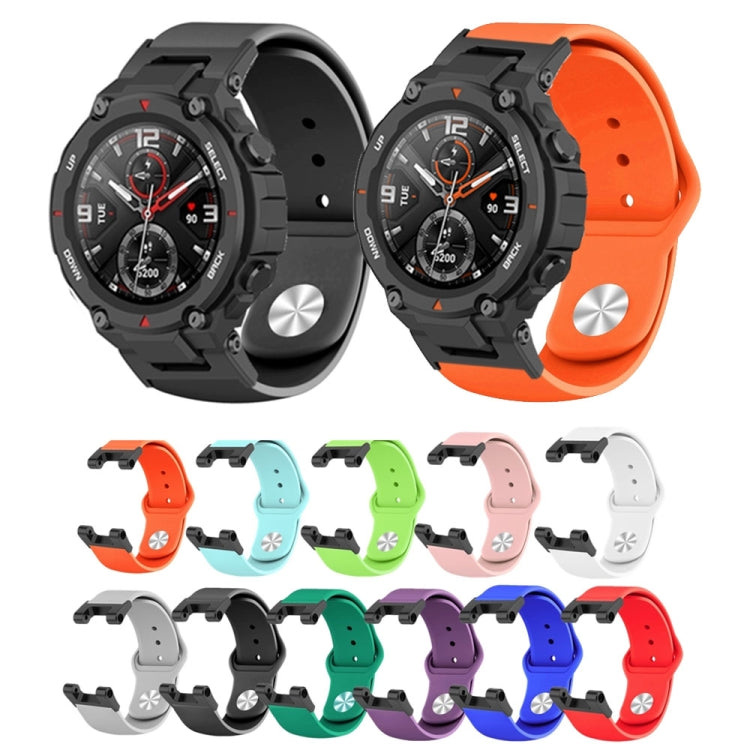 For Amazfit T-Rex / T-Rex Pro / Ares Silicone Reverse Buckle Watch Band(Orange) - Watch Bands by buy2fix | Online Shopping UK | buy2fix