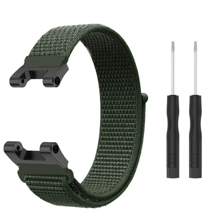 For Amazfit T-Rex / T-Rex Pro / Ares Nylon Loop Watch Band(Army Green) - Watch Bands by buy2fix | Online Shopping UK | buy2fix