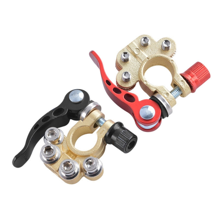 1 Pair Car Battery Terminals Quick Disconnect Cables Connectors, with L Wrench + Insulation Pad - Booster Cable & Clip by buy2fix | Online Shopping UK | buy2fix