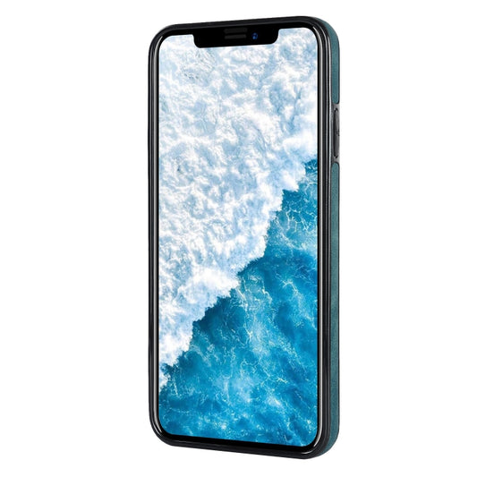 For iPhone XR Vintage Patch Leather Phone Case with Ring Holder(Blue) by buy2fix