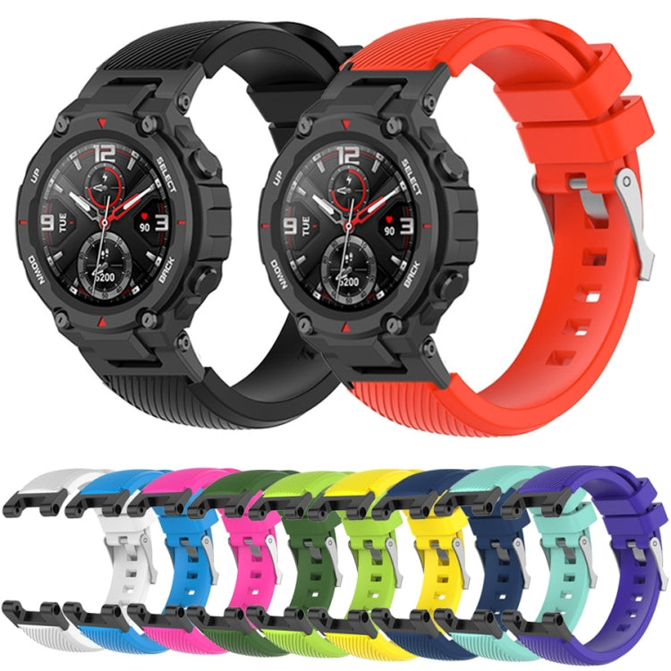For Amazfit T-Rex / T-Rex Pro / Ares Twill Silicone Watch Band(Yellow) - Watch Bands by buy2fix | Online Shopping UK | buy2fix