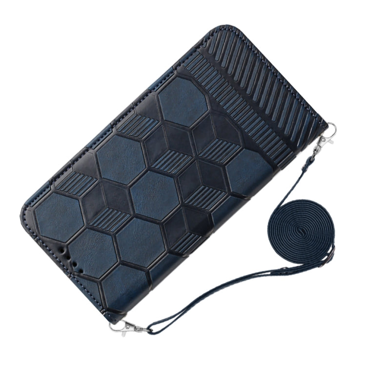 For Nothing Phone 1 Crossbody Football Texture Magnetic PU Phone Case(Dark Blue) - Nothing Cases by buy2fix | Online Shopping UK | buy2fix