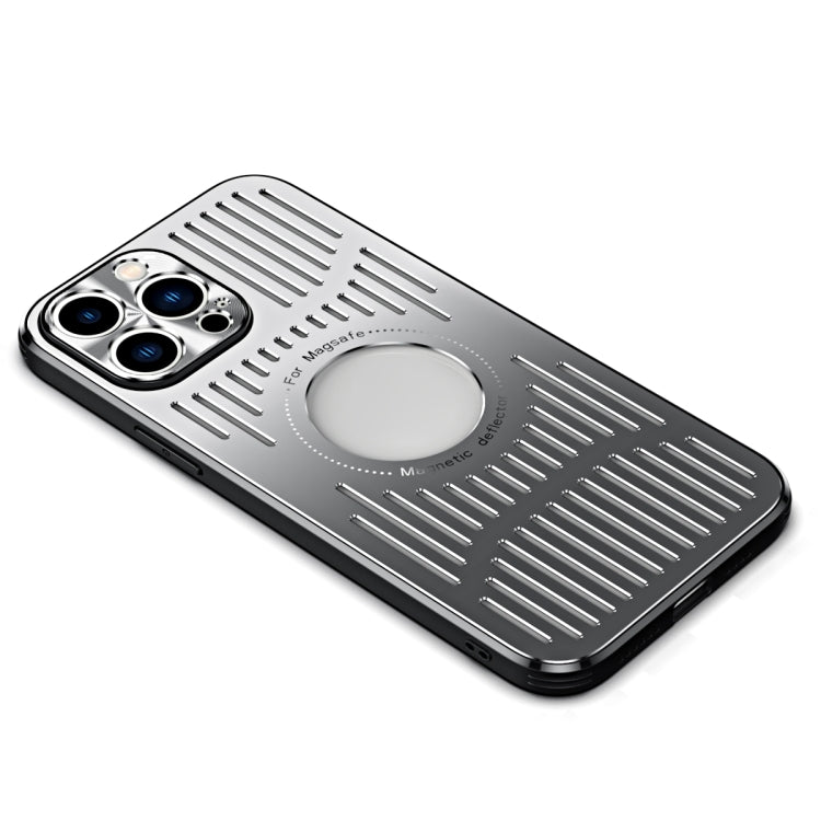 For iPhone 14 Pro Max Aluminum Alloy Magsafe Magnetic Cooling Phone Case (Silver) - iPhone 14 Pro Max Cases by buy2fix | Online Shopping UK | buy2fix