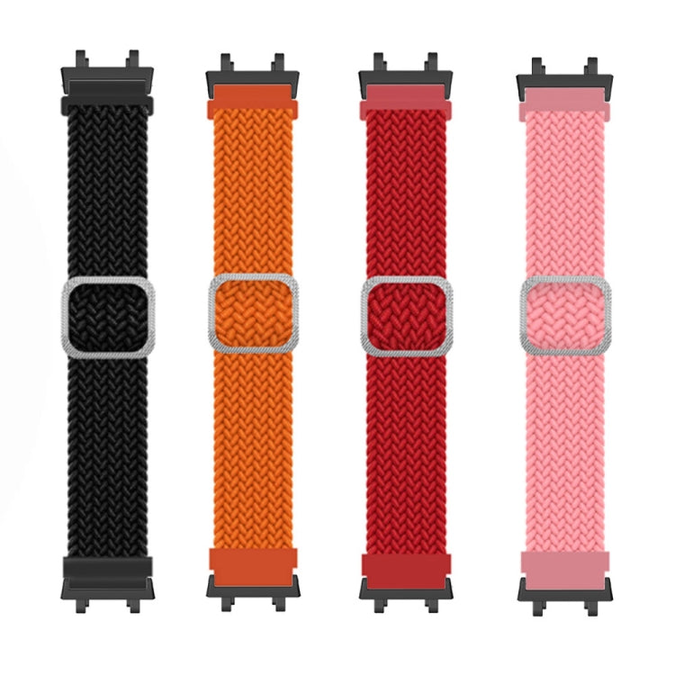 For Amazfit T-Rex 2 Adjustable Buckle Braided Nylon Watch Band(Orange) - Watch Bands by buy2fix | Online Shopping UK | buy2fix