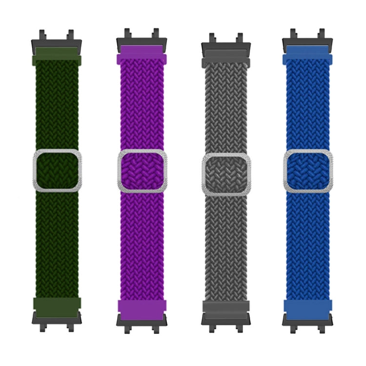 For Amazfit T-Rex 2 Adjustable Buckle Braided Nylon Watch Band(Grey) - Watch Bands by buy2fix | Online Shopping UK | buy2fix