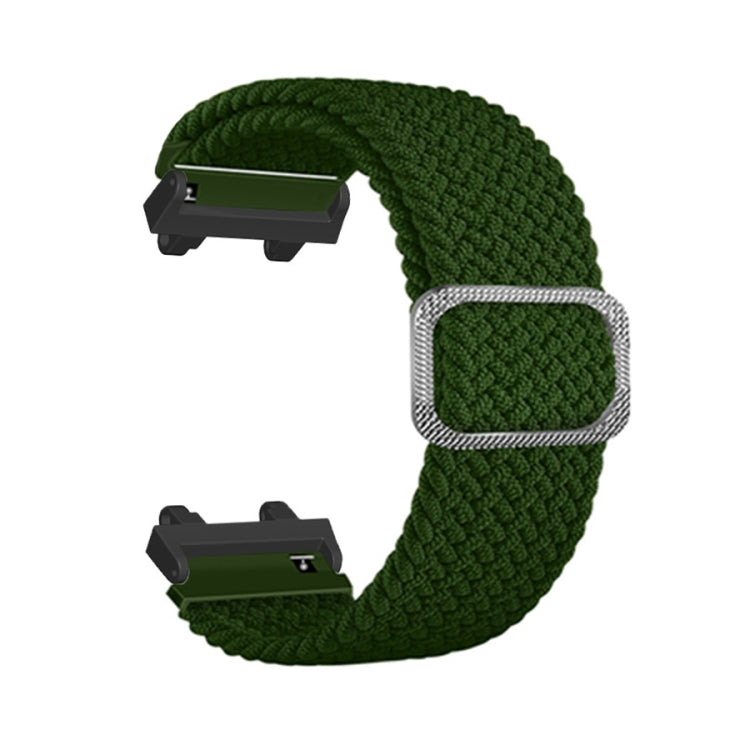 For Amazfit T-Rex 2 Adjustable Buckle Braided Nylon Watch Band(Army Green) - Watch Bands by buy2fix | Online Shopping UK | buy2fix