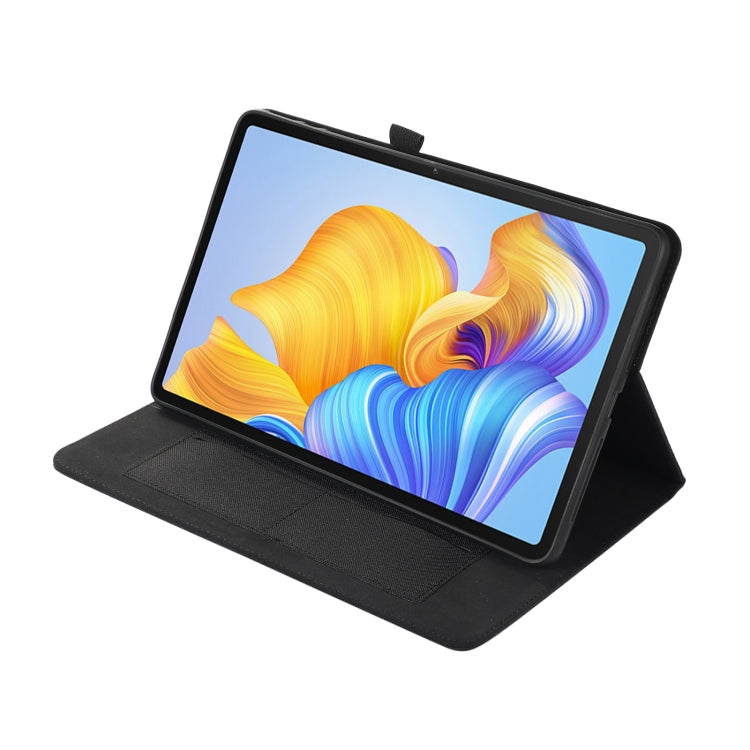 For Honor Pad 8 Fabric PU + TPU Flip Tablet Leather Case(Black) - Honor by buy2fix | Online Shopping UK | buy2fix