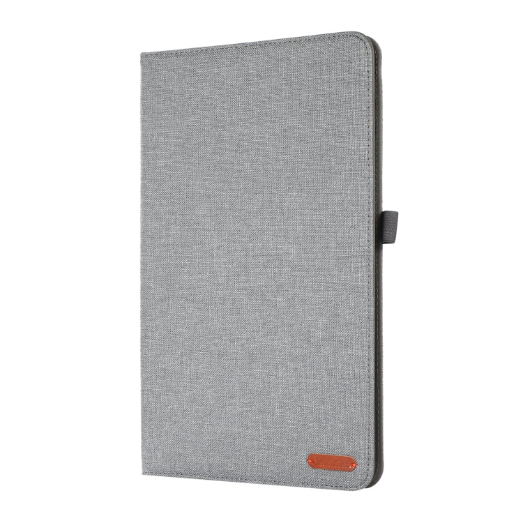 For Honor Pad 8 Fabric PU + TPU Flip Tablet Leather Case(Grey) - Honor by buy2fix | Online Shopping UK | buy2fix