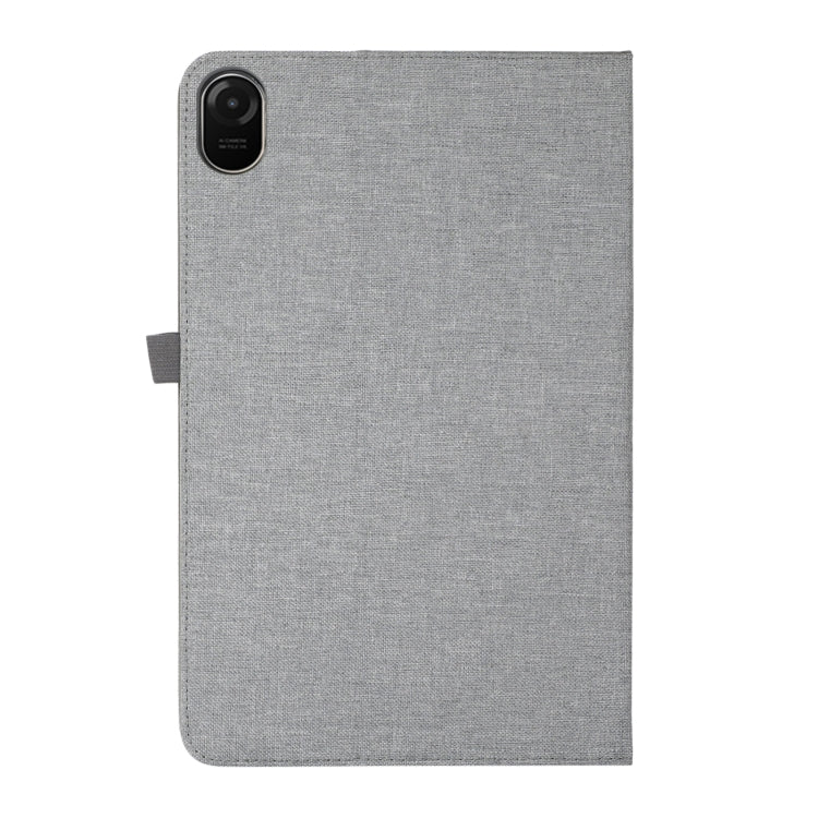 For Honor Pad 8 Fabric PU + TPU Flip Tablet Leather Case(Grey) - Honor by buy2fix | Online Shopping UK | buy2fix