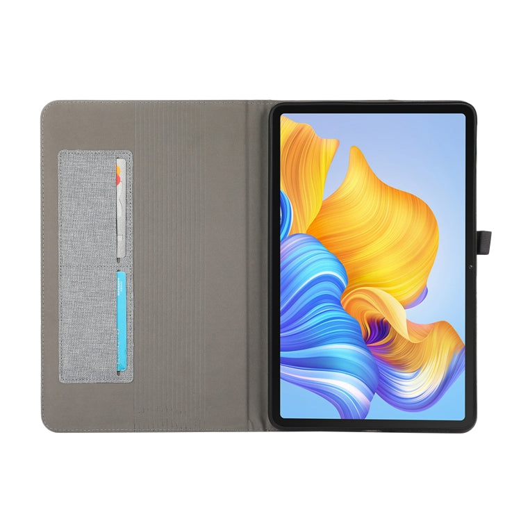 For Honor Pad 8 Fabric PU + TPU Flip Tablet Leather Case(Grey) - Honor by buy2fix | Online Shopping UK | buy2fix