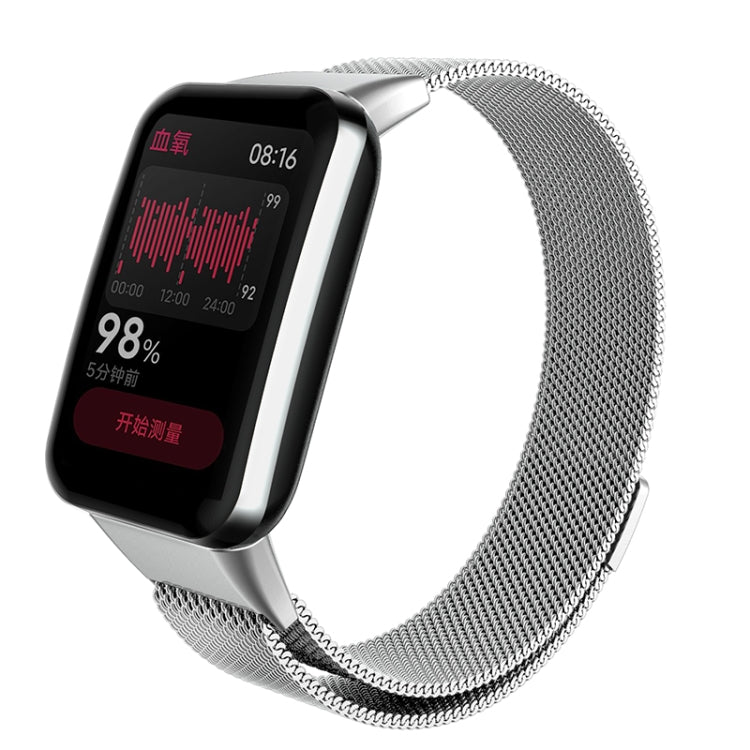 For Xiaomi Mi Band 7 Pro Milan Magnetic Metal Watch Band(Silver) - Watch Bands by buy2fix | Online Shopping UK | buy2fix