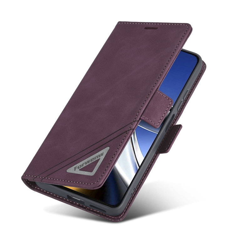 For Xiaomi Poco M4 Pro 4G Forwenw Dual-side Buckle Leather Phone Case(Wine Red) by Forwenw