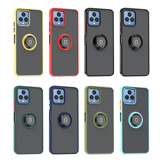 For T-Mobile REVVL 6 5G Q Shadow 1 Series TPU + PC Phone Case with Ring(Black+Red) by buy2fix