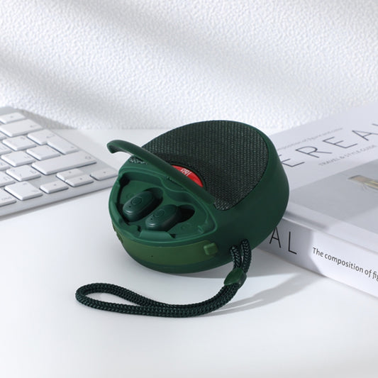 T&G TG808 2 in 1 Mini Wireless Bluetooth Speaker Wireless Headphones(Green) by T&G