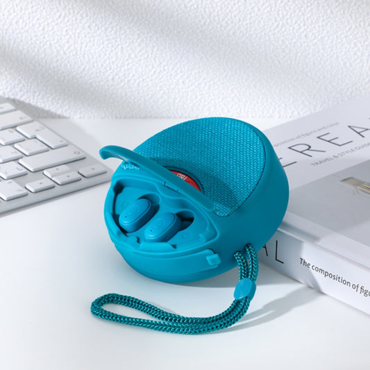 T&G TG808 2 in 1 Mini Wireless Bluetooth Speaker Wireless Headphones(Light Blue) by T&G