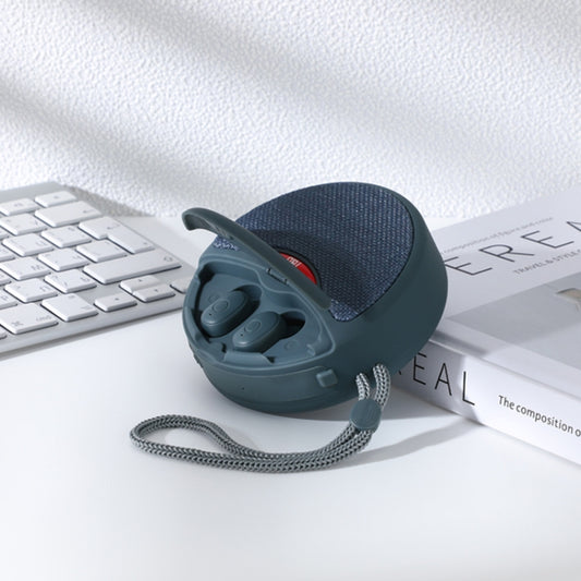 T&G TG808 2 in 1 Mini Wireless Bluetooth Speaker Wireless Headphones(Grey) by T&G