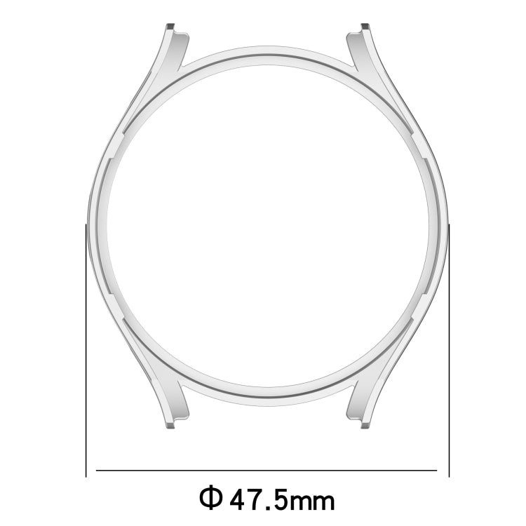 For Samsung Galaxy Watch5 Pro 45mm Half Coverage Hollowed PC Protective Case(Silver) - Watch Cases by buy2fix | Online Shopping UK | buy2fix