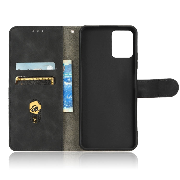 For T-Mobile Revvl 6 Pro 5G Skin Feel Magnetic Flip Leather Phone Case(Black) - More Brand by buy2fix | Online Shopping UK | buy2fix