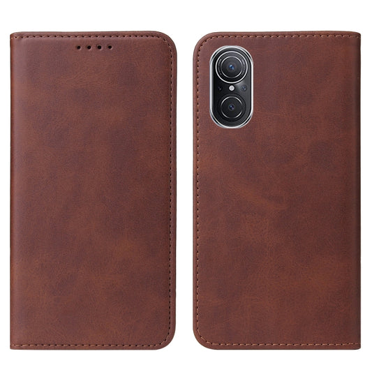 For Huawei Nova 9 SE Magnetic Closure Leather Phone Case(Brown) by buy2fix