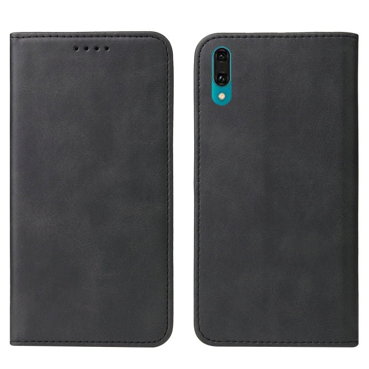 For Huawei Y7 Prime 2019 Magnetic Closure Leather Phone Case(Black) - Huawei Cases by buy2fix | Online Shopping UK | buy2fix