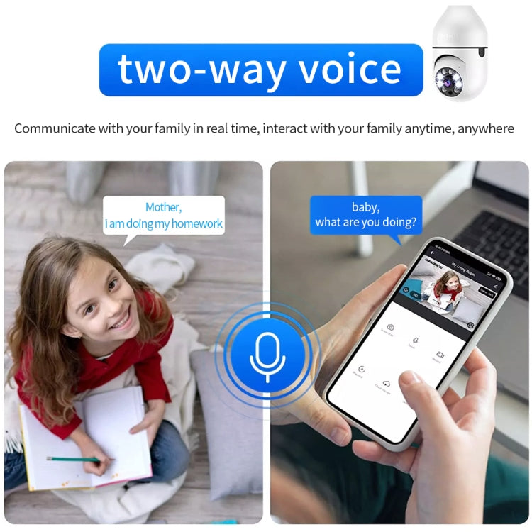 A6 2MP HD Light Bulb WiFi Camera Support Motion Detection/Two-way Audio/Night Vision/TF Card With 8G Memory Card - Light Bulb Camera by buy2fix | Online Shopping UK | buy2fix