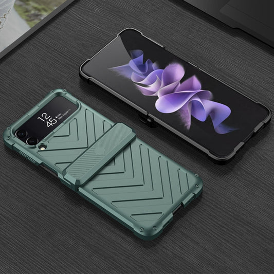 For Samsung Galaxy Z Flip4 GKK Magnetic Folding Swivel Armored Phone Case with Hinges(Purple) by GKK