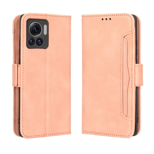 For Motorola Moto X30 Pro 5G / Edge 30 Ultra Skin Feel Calf Texture Card Slots Leather Phone Case(Pink) by buy2fix