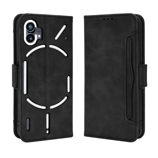 For Nothing Phone 1 Skin Feel Calf Texture Card Slots Leather Phone Case(Black) - Nothing Cases by buy2fix | Online Shopping UK | buy2fix
