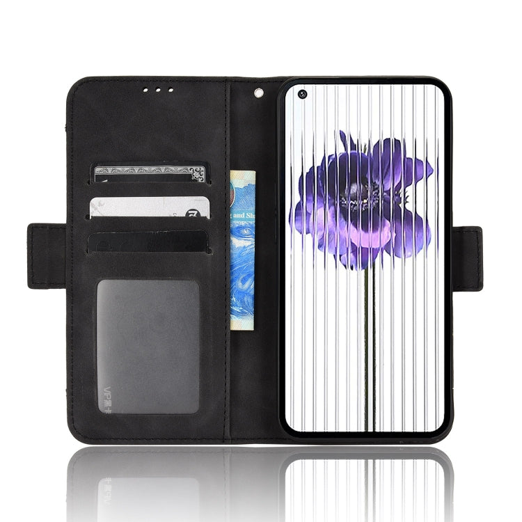 For Nothing Phone 1 Skin Feel Calf Texture Card Slots Leather Phone Case(Black) - Nothing Cases by buy2fix | Online Shopping UK | buy2fix