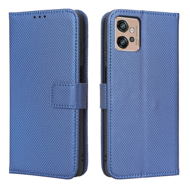 For Motorola Moto G32 Diamond Texture Leather Phone Case(Blue) - Infinix Cases by buy2fix | Online Shopping UK | buy2fix