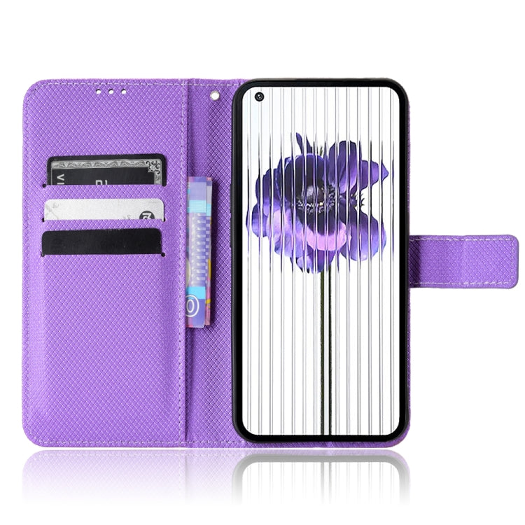For Nothing Phone 1 Diamond Texture Leather Phone Case(Purple) - Nothing Cases by buy2fix | Online Shopping UK | buy2fix