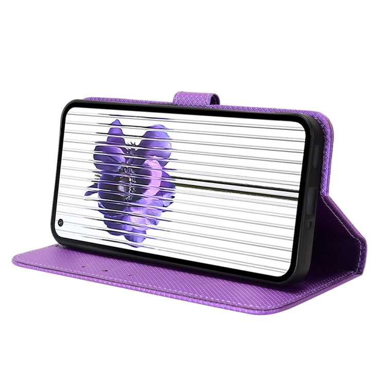 For Nothing Phone 1 Diamond Texture Leather Phone Case(Purple) - Nothing Cases by buy2fix | Online Shopping UK | buy2fix